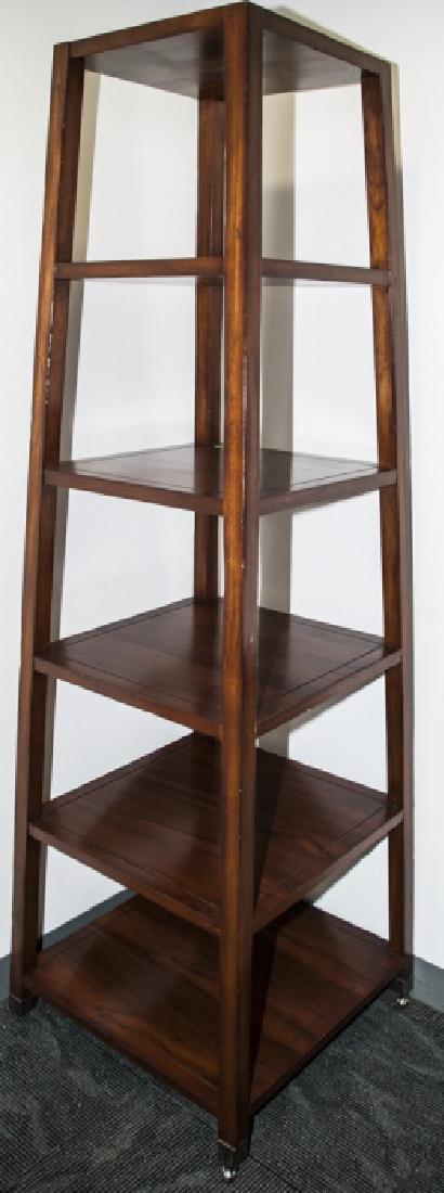Contemporary Walnut Obelisk Form Bookcase (1 of 4)