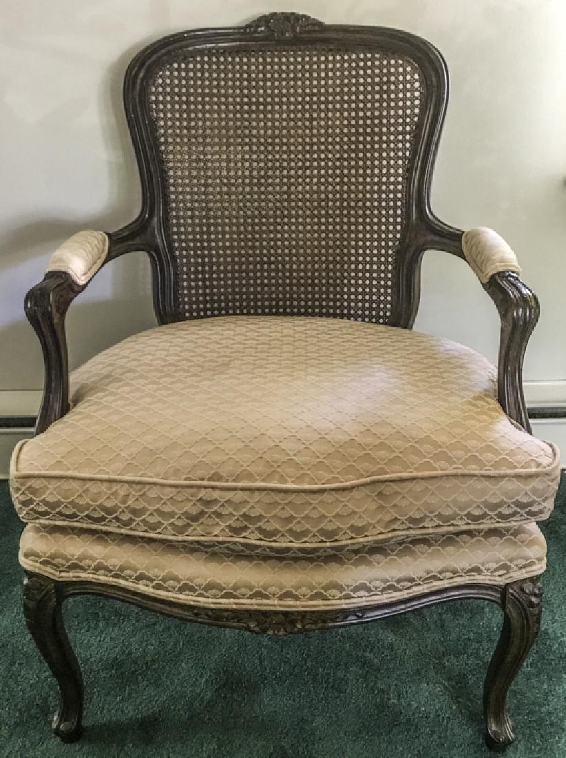 Louis XV Style Arm Chair W Caned Back (1 of 7)