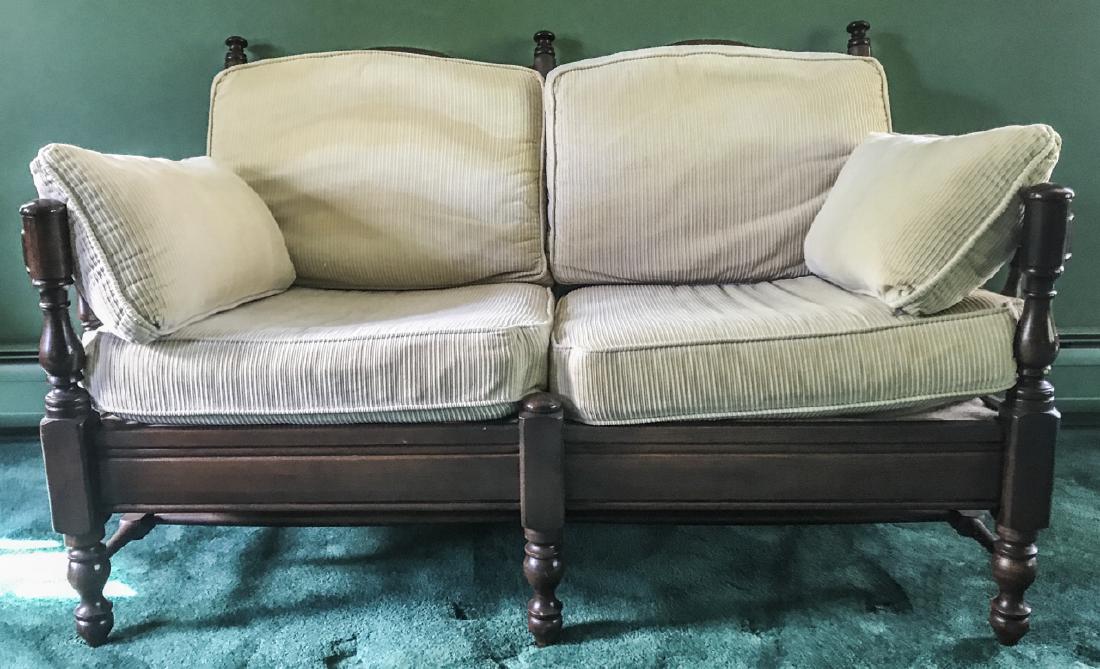 French Provincial Style 2 Person Settee W Cushions (1 of 7)