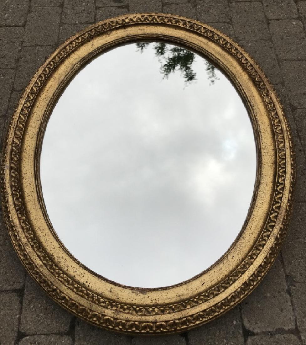 Neo Classical Style Gold Tone Wall Mirror (1 of 2)