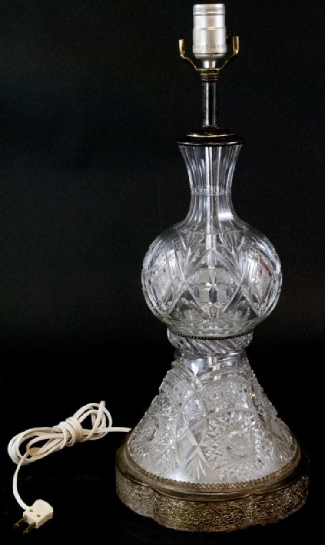 Vintage Cut Crystal Leviton Table Lamp (1 of 6)