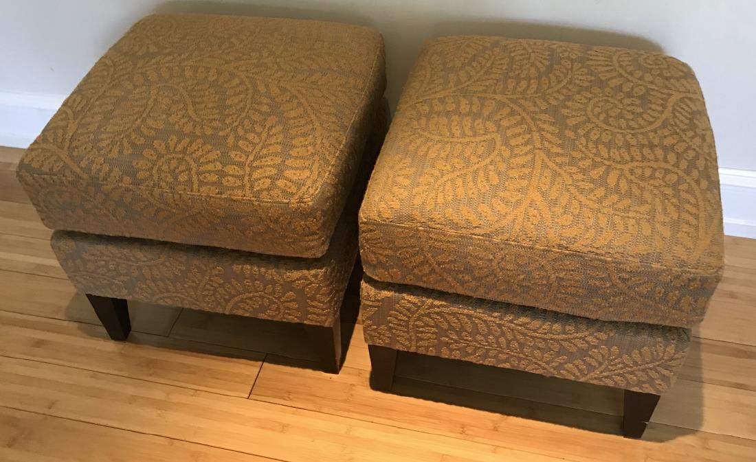 Pair of Contemporary Modern Upholstered Ottomans (1 of 3)