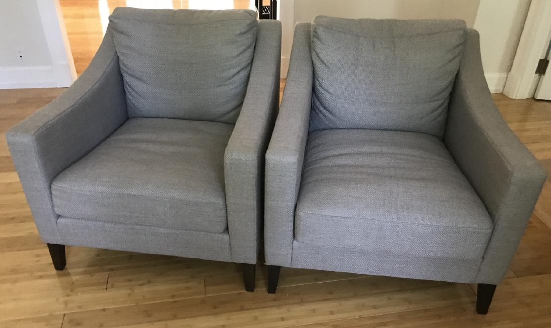 Pair Custom Contemporary Modern Design Armchairs (1 of 3)