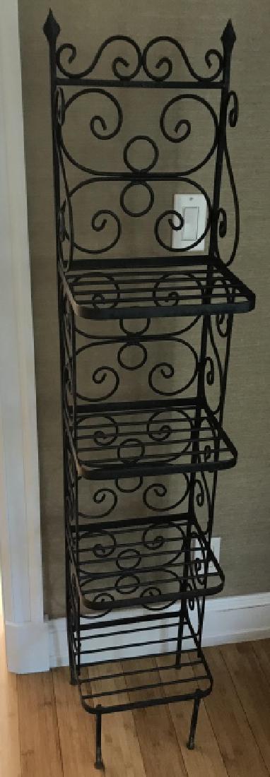 Wrought Iron Kitchen Pot Rack / Garden Plant Stand (1 of 3)