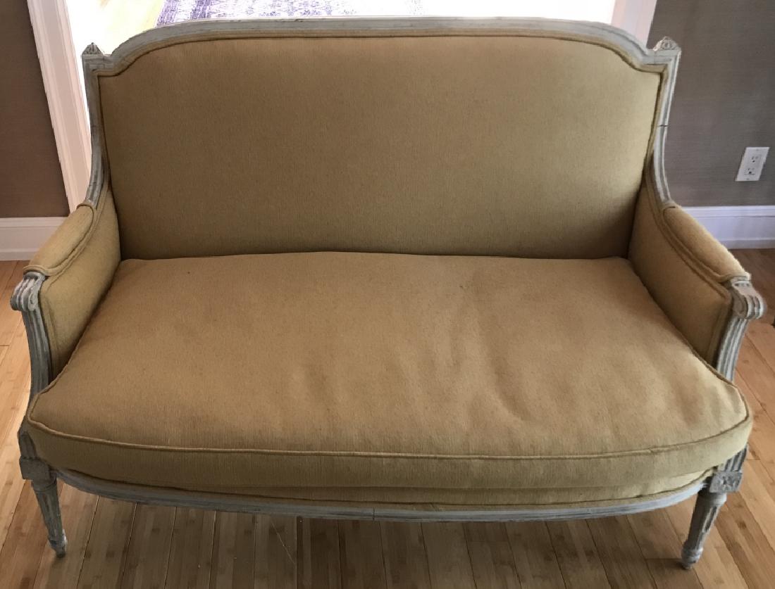 Antique 19th C French Custom Upholstered Sofa (1 of 4)