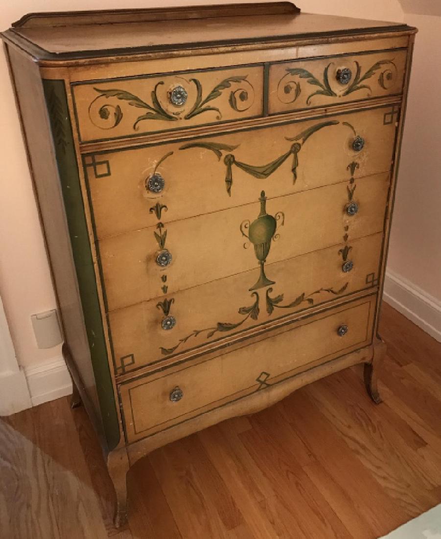 Neo Classical Style Hand Painted Chest of Drawers (1 of 3)