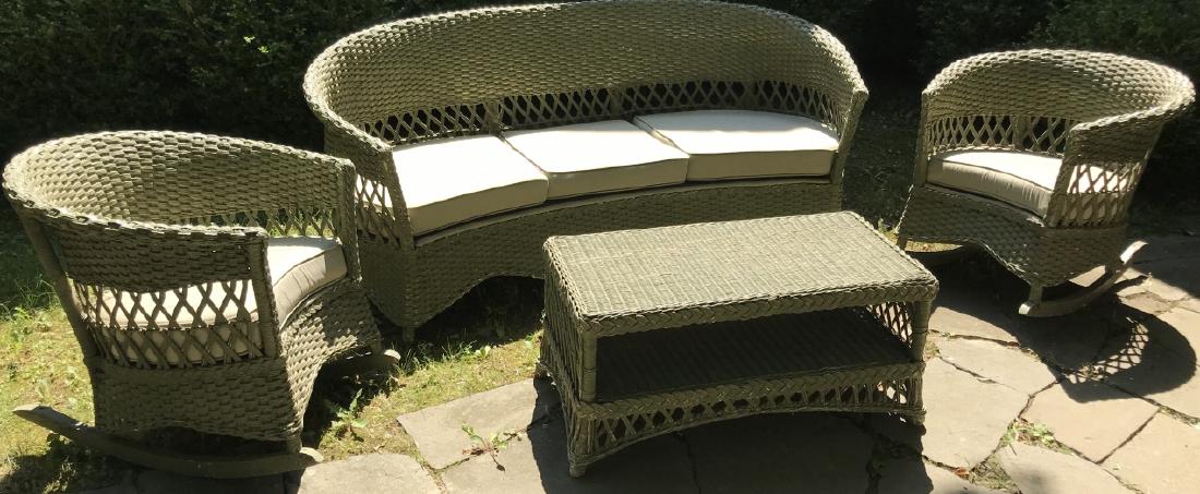 Vintage Garden Patio Wicker Outdoor Furniture Set (1 of 4)