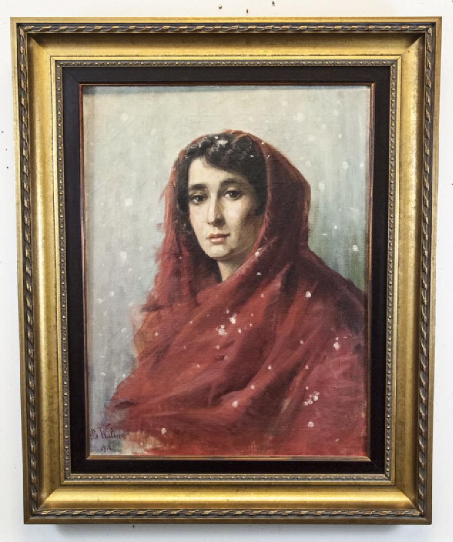 Antique Framed Oil Painting Saint Fabiola Signed (1 of 4)