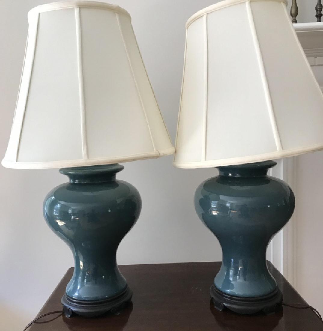 Pair of Chinese Ginger Jar Mount Table Lamps (1 of 2)