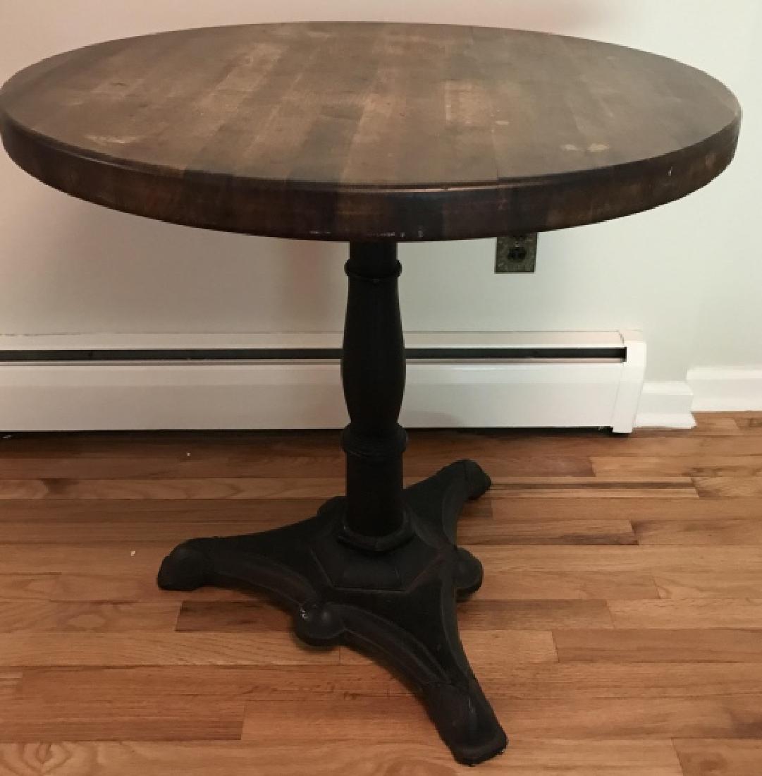 Antique French Bistro Style Butcher Block Table (1 of 2)