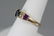 Estate 14kt Yellow Gold Diamond & Sapphire Ring - 4