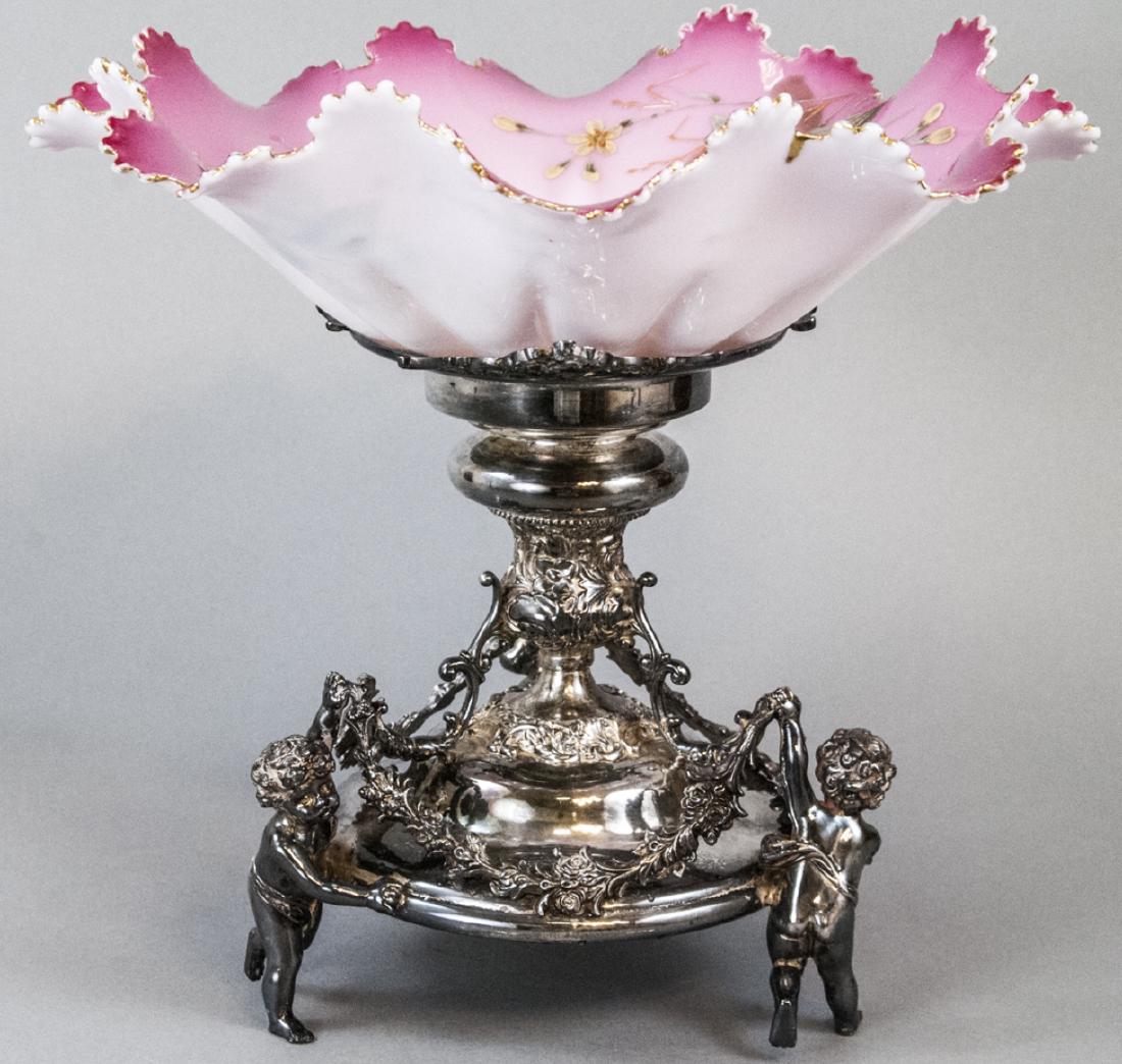 Antique Victorian Brides Basket Silver Plate Stand (1 of 9)