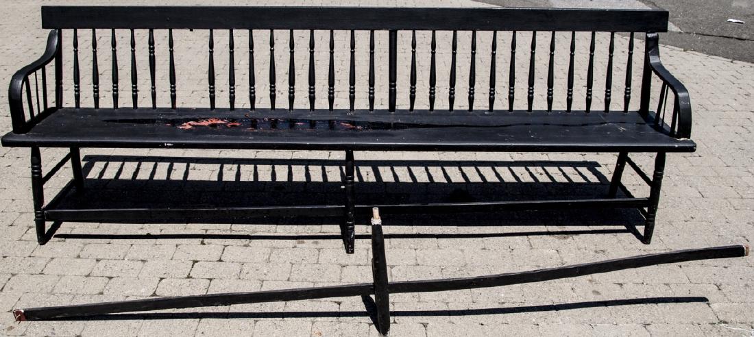 19th Century Windsor Style Country American Bench (1 of 8)