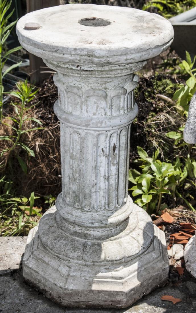 Cast Cement Fluted Column Garden Stand Base (1 of 3)