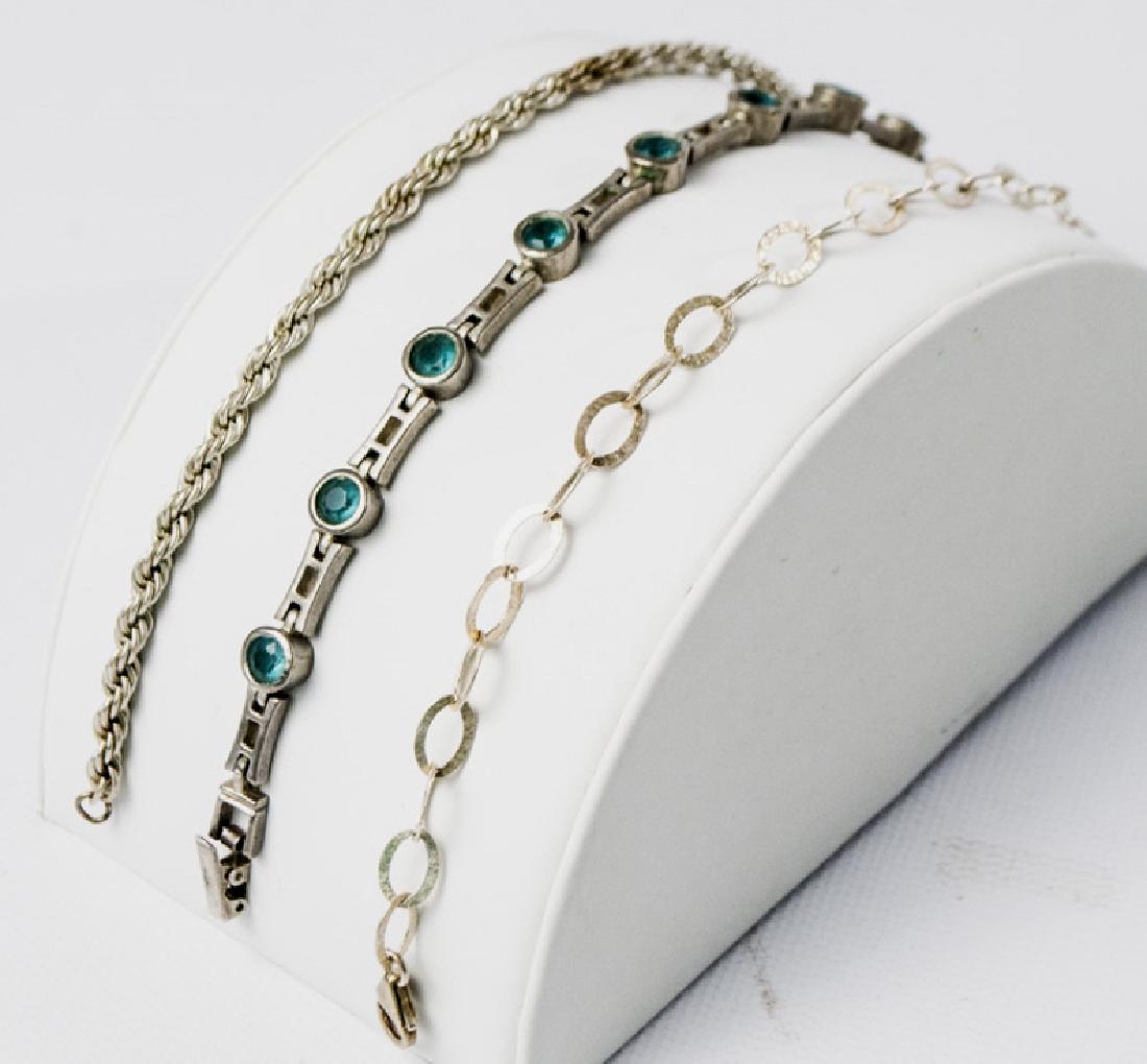 Three Vintage Sterling Silver Bracelets (1 of 5)