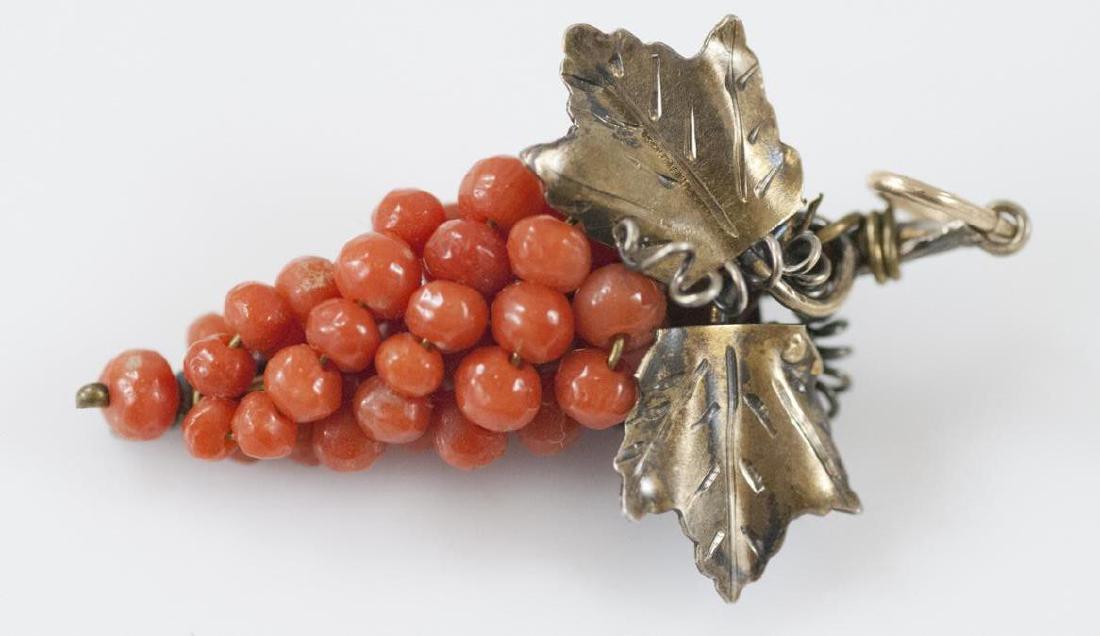Antique 19th C Neapolitan Coral Grape Necklace (1 of 3)