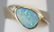 Modernist 14kt Yellow Gold Opal & Diamond Ring