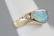 Modernist 14kt Yellow Gold Opal & Diamond Ring - 2