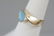 Modernist 14kt Yellow Gold Opal & Diamond Ring - 3