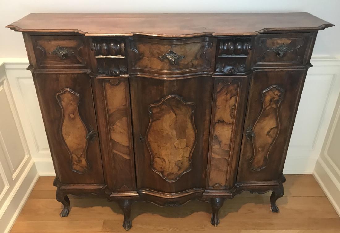 Antique Baroque Style Carved Sideboard Buffet (1 of 3)