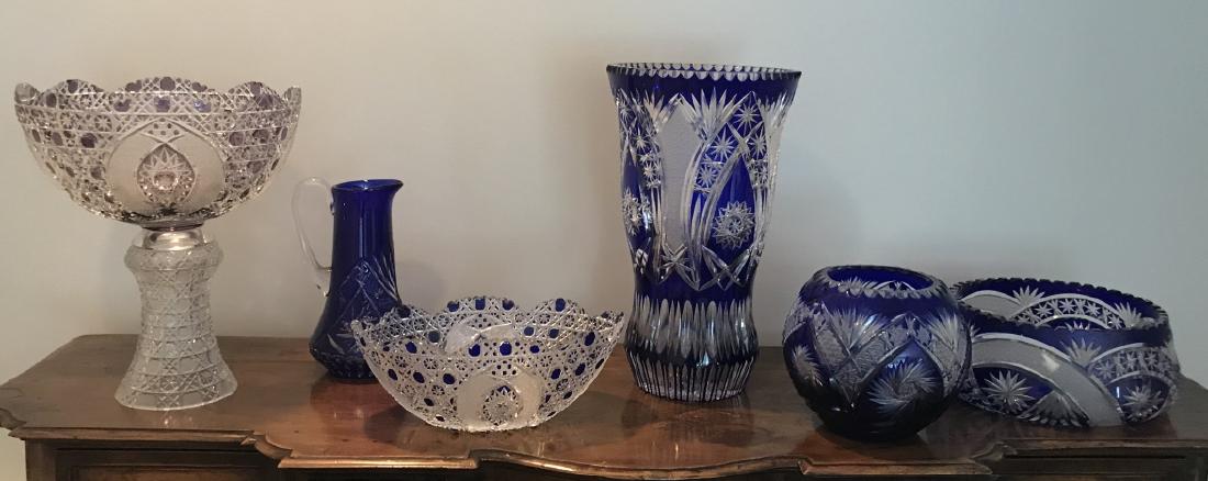 Collection of Bohemian Style Cut Glass Items (1 of 3)