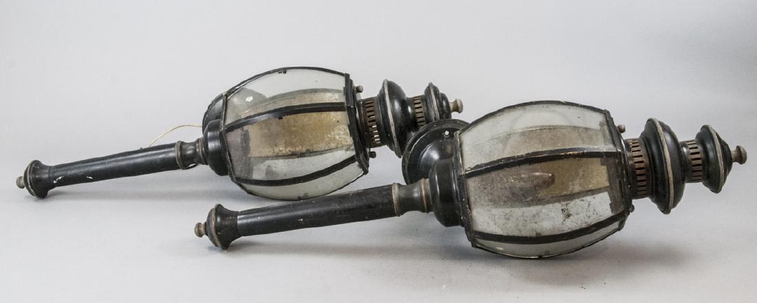 Pair Antique American Tole Metal Wall Sconces (1 of 5)