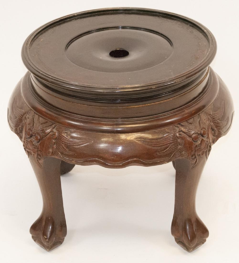 Large Clawfoot Dragon Motif Rosewood Stand (1 of 4)