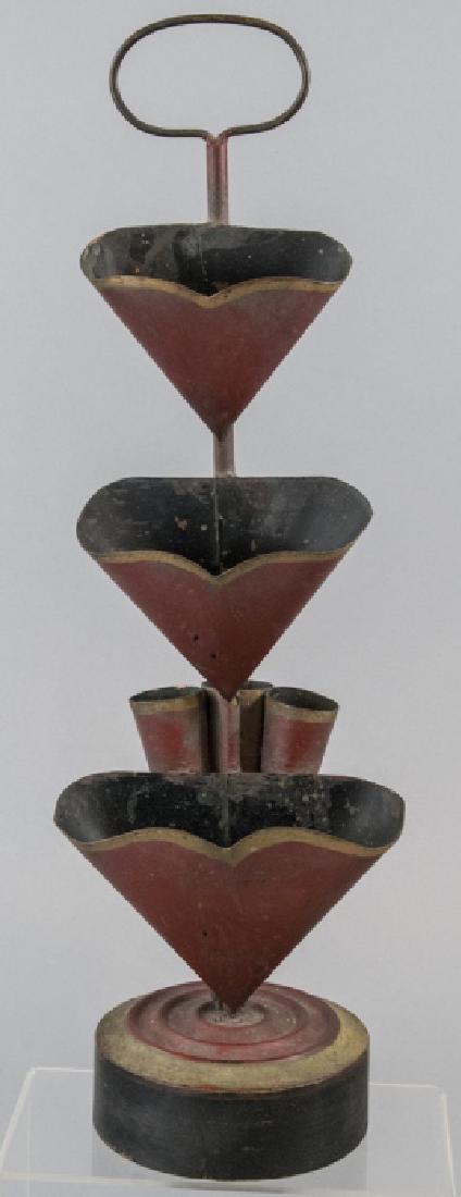 Antique Victorian Painted Tole Flower Container (1 of 6)