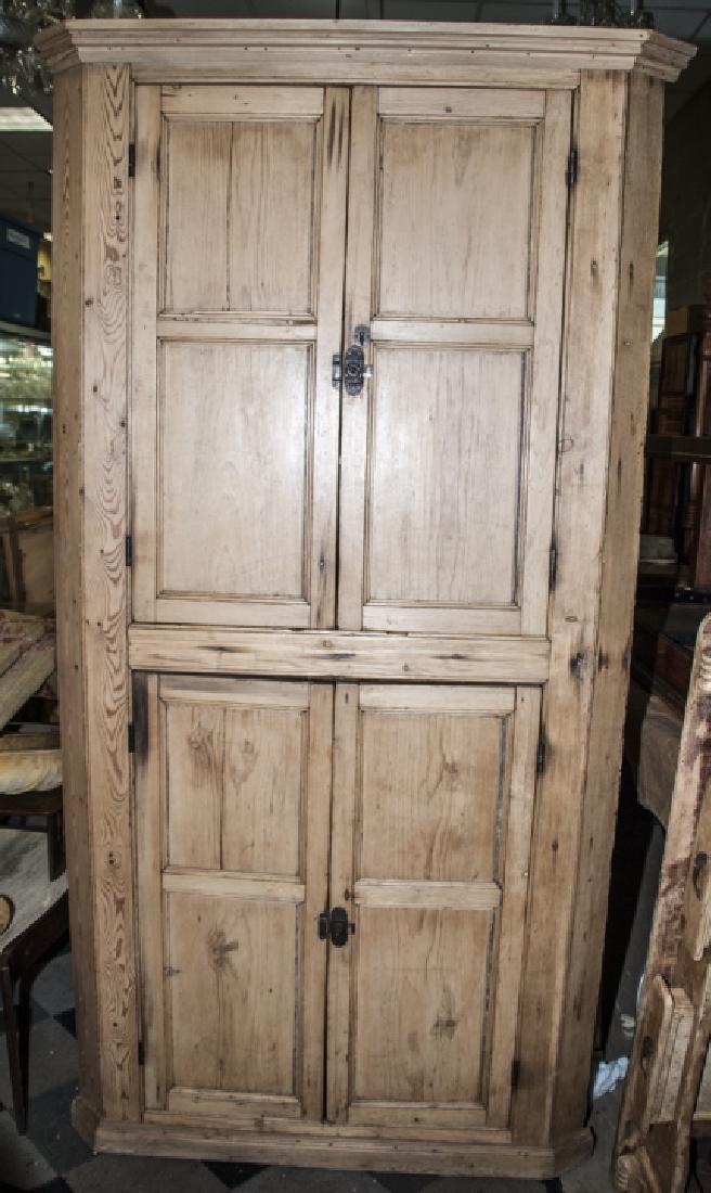 Antique Pine Corner Cabinet / Hutch (1 of 4)
