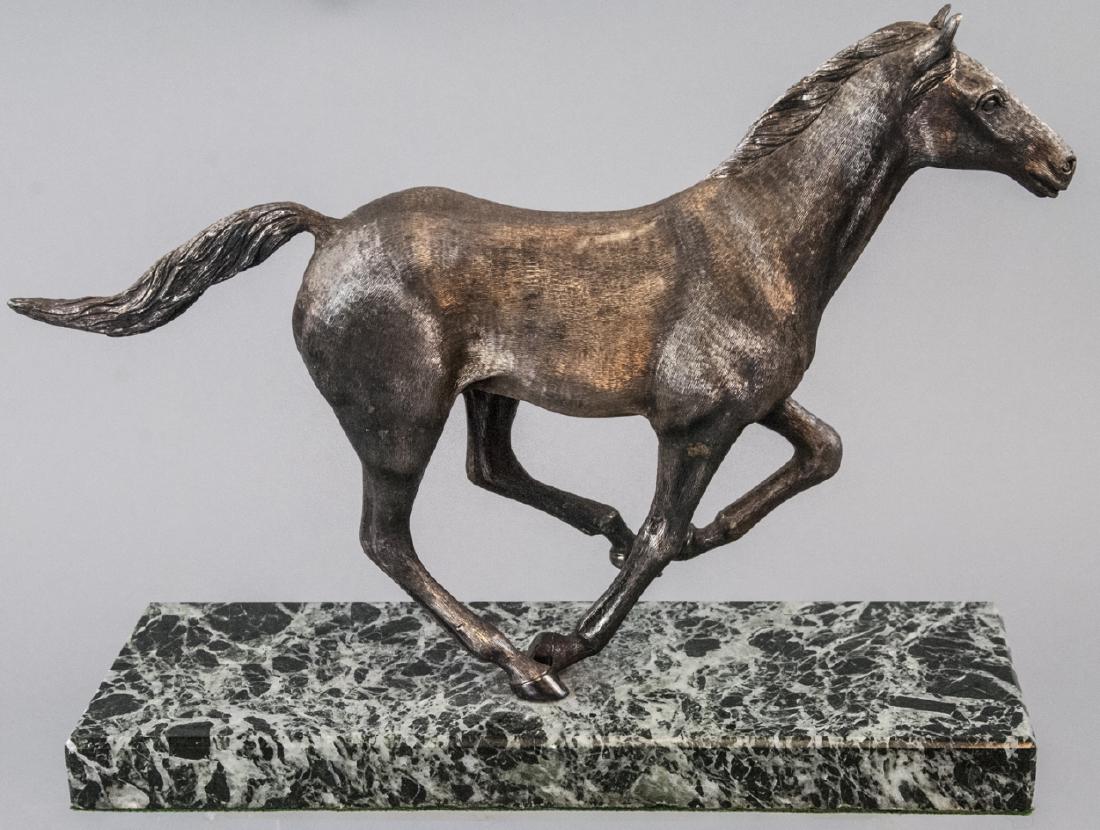Contemporary Sterling Silver English Horse Statue (1 of 9)