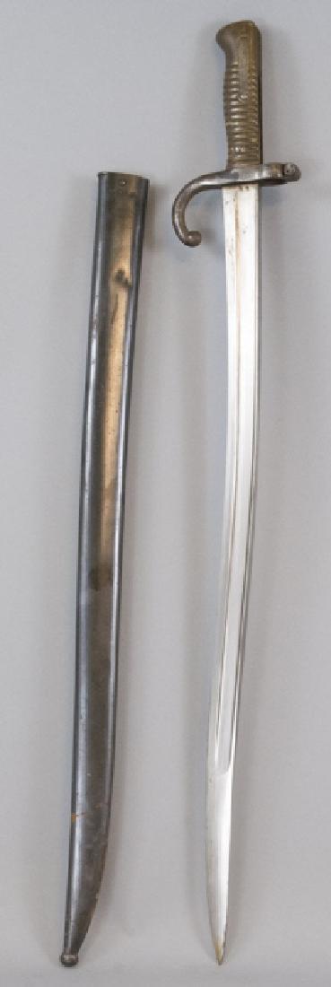 Antique Chassepot Form Bayonet Sword w Sheath (1 of 5)