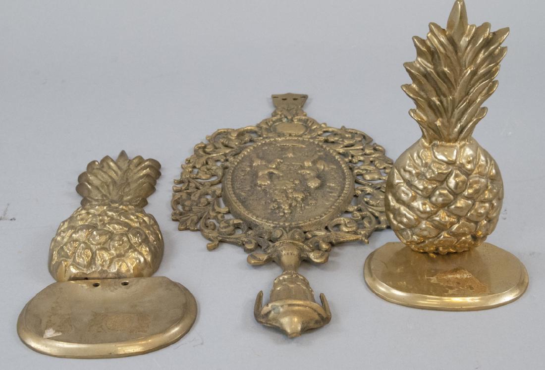 French Rococo Style Plaque & Pineapple Bookends (1 of 4)