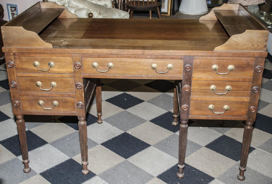 English Regency Style Desk w Shelves (1 of 7)