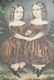Pair Antique Currier & Ives Brothers Sisters Print - 4