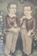 Pair Antique Currier & Ives Brothers Sisters Print - 5