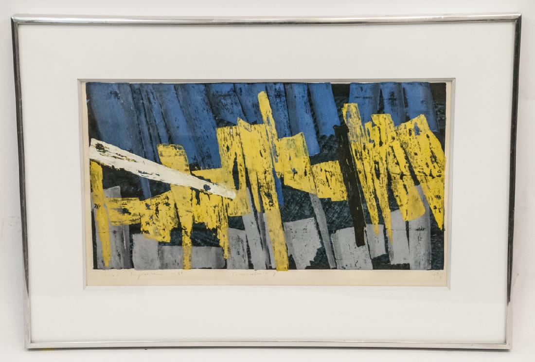 Mid C 1958 Hideo Hagiwara Woodcut Print Signed (1 of 7)