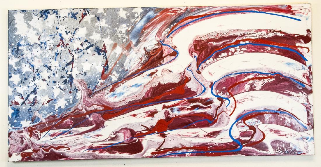 David McClain Contemporary American Flag Folk Art (1 of 6)