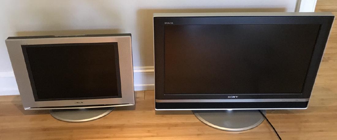 Two Sony Flat Screen Televisions: Two Sony Flat Screen Televisions. With approximately 20 and 30 inch screens. From a South Salem, New York Estate Property.