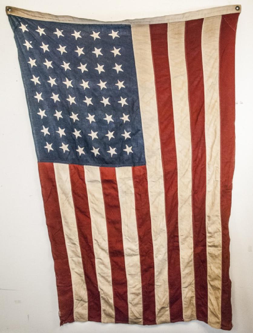 Antique Cotton 48 State American Flag (1 of 5)