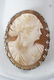 Estate 14kt White Gold Shell Cameo Brooch / Pin - 3
