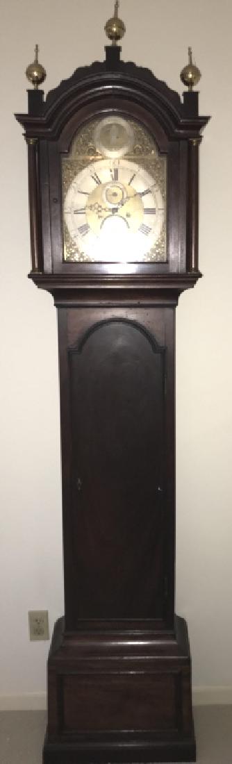 Antique 19th C Aaron Brown Grand Father Clock (1 of 6)
