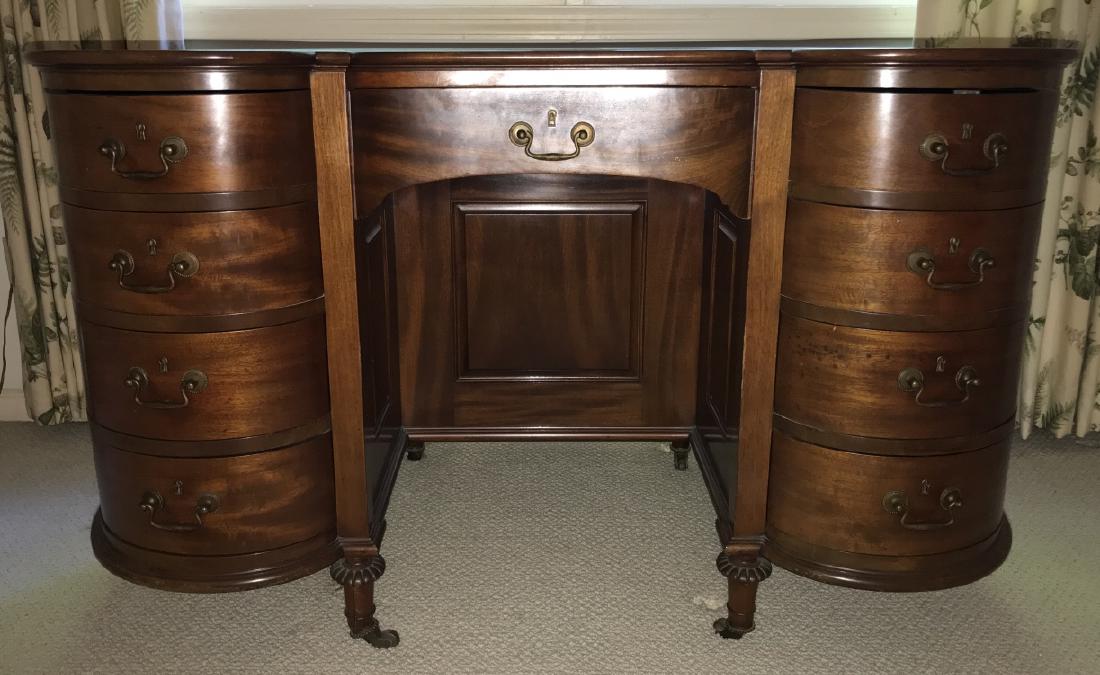 Antique Mahogany Tone Desk w Rotating Drawers (1 of 6)