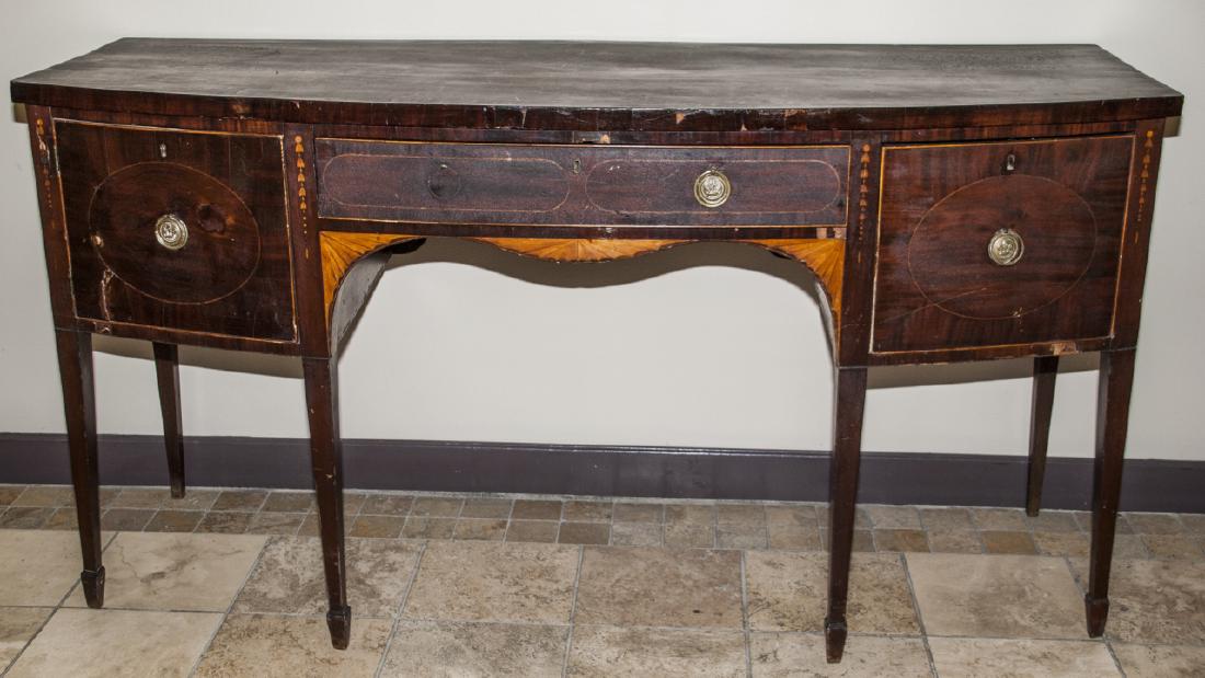 Antique American Federal Style Inlaid Side Board (1 of 5)