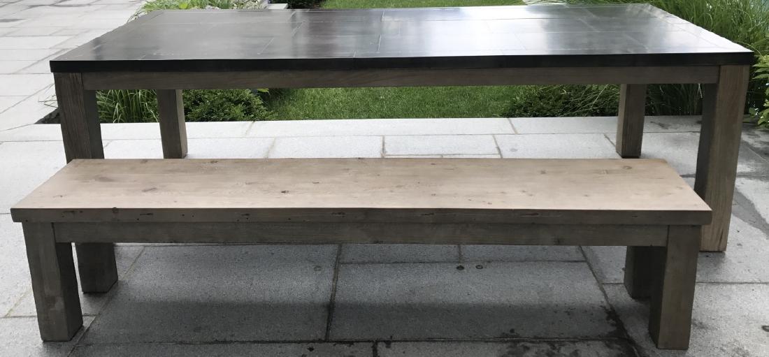 Restoration Hardware Railroad Dining Table & Bench