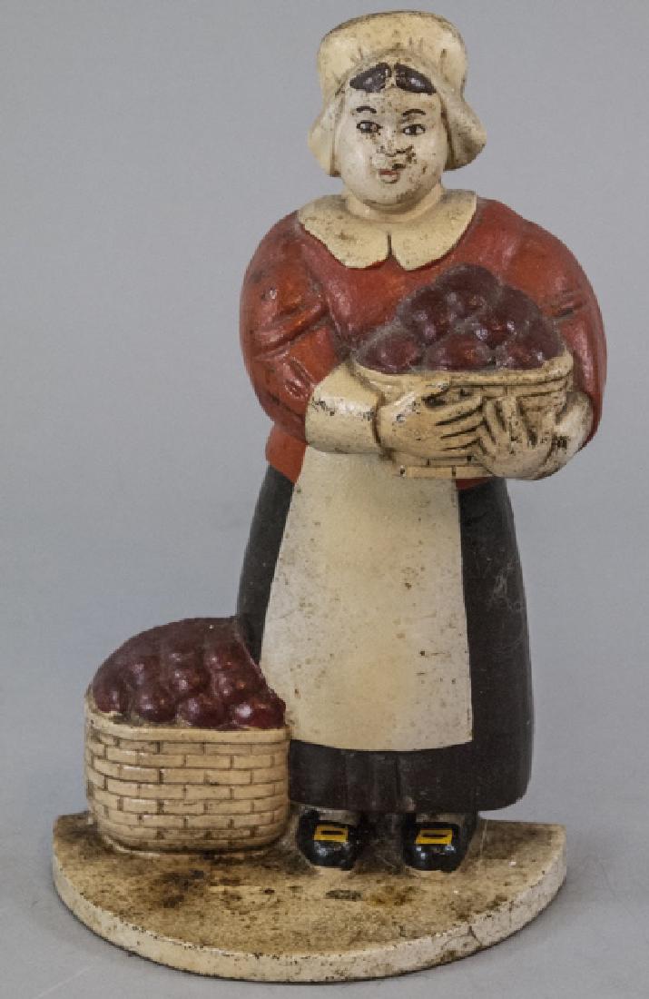 Figural Hand Painted Cast Iron Door Stop (1 of 4)