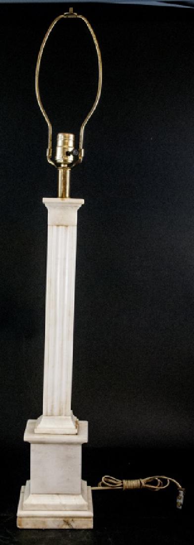 Neoclassical Style Marble Column Form Table Lamp (1 of 5)