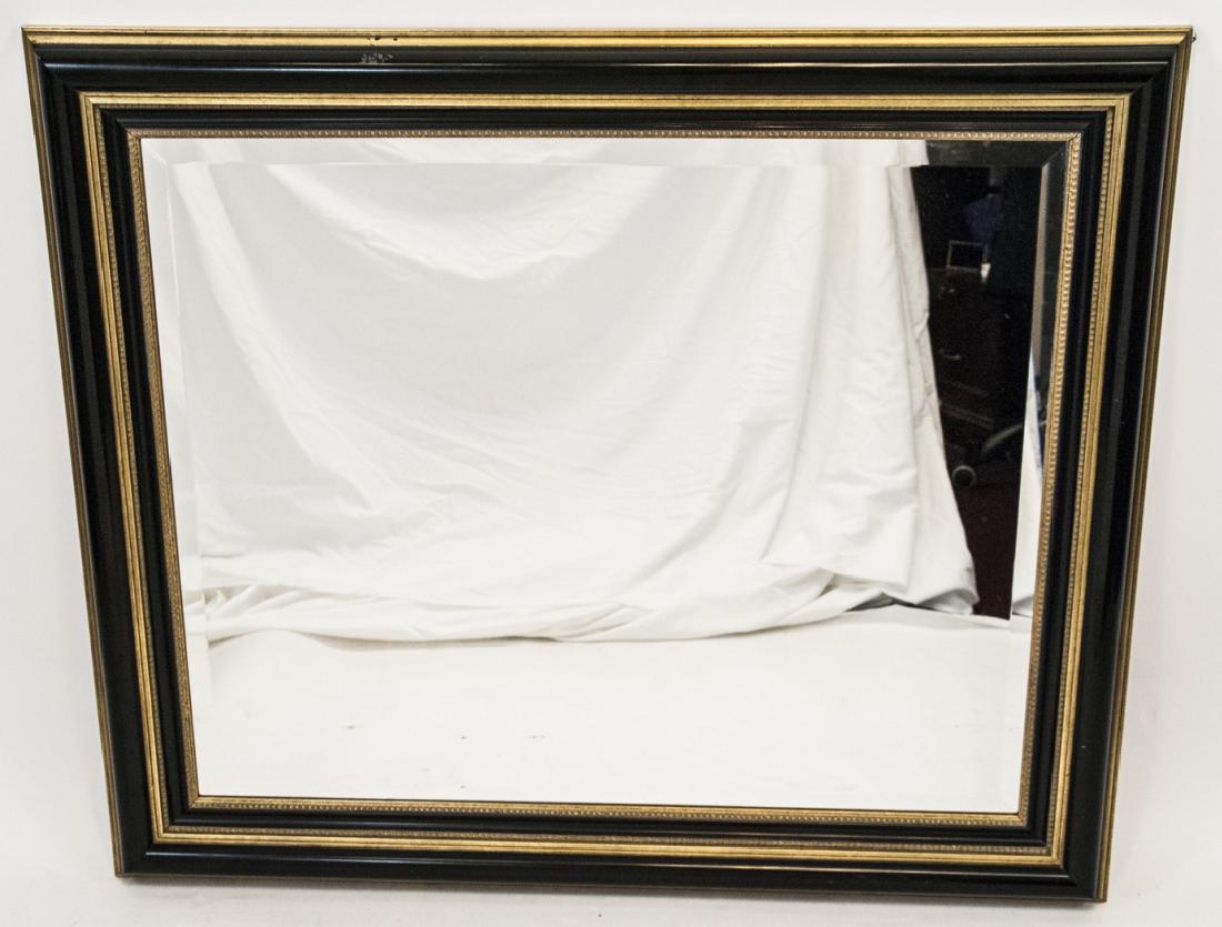 Traditional Style Ebony & Gilt Beveled Hall Mirror (1 of 4)