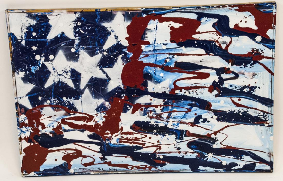 David McClain Acrylic Painting American Flag (1 of 6)