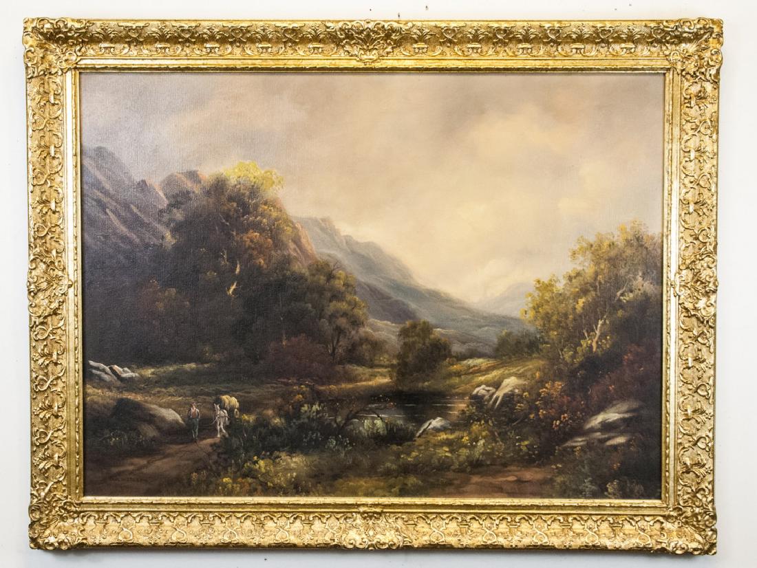 20th C Oil on Canvas Landscape Signed Paul Wesley (1 of 9)