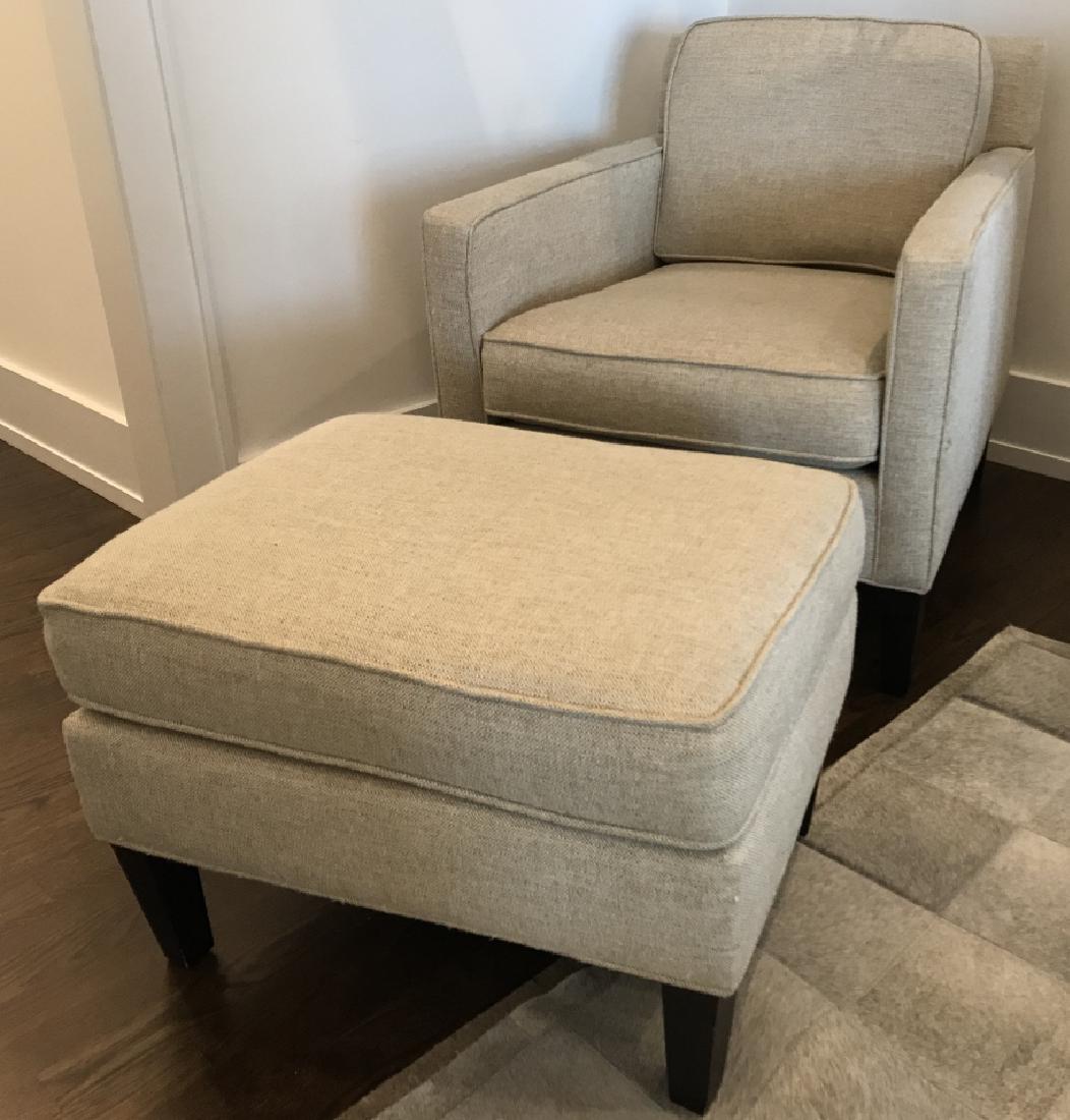 Contemporary Crate & Barrel Arm Chair & Ottoman (1 of 9)